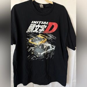 Initial D Black Graphic Tee